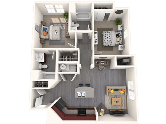 B2 Floor Plan B2 Floor Plan at Lux at Stoughton, Stoughton, 02072