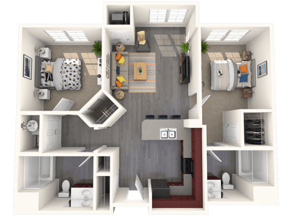 B3 Floor Plan B3 Floor Plan at Lux at Stoughton, Stoughton, Massachusetts