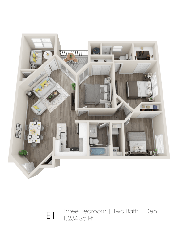 Three Bedroom Three Bedroom