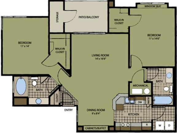Two bedroom Two bathroom