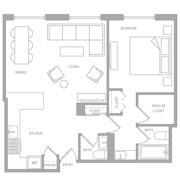 a10a Floor Plan a10a Floor Plan at Nob Hill Tower, San Francisco, 94109