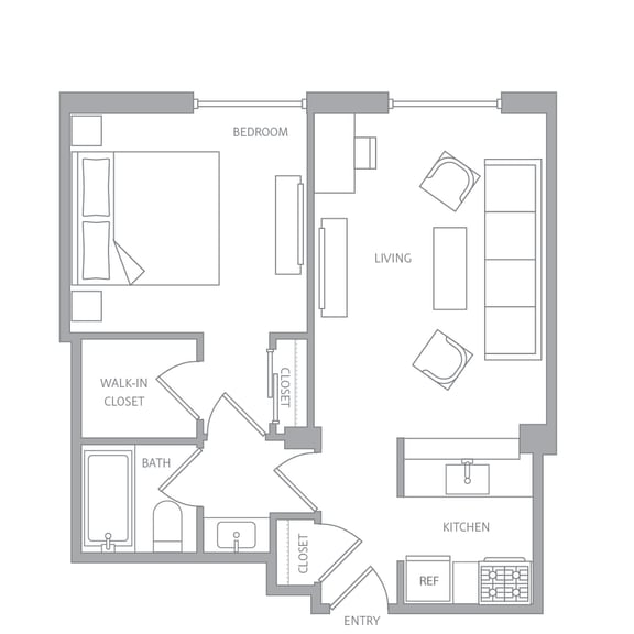 e10a Floor Plan e10a Floor Plan at Nob Hill Tower, San Francisco, CA