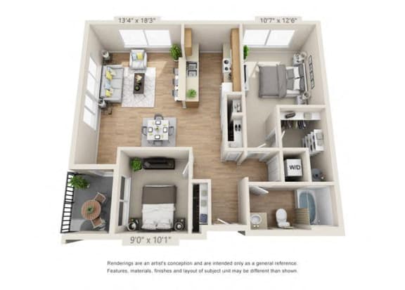 Two Bedroom Two Bedroom at 206, Oregon, 97006