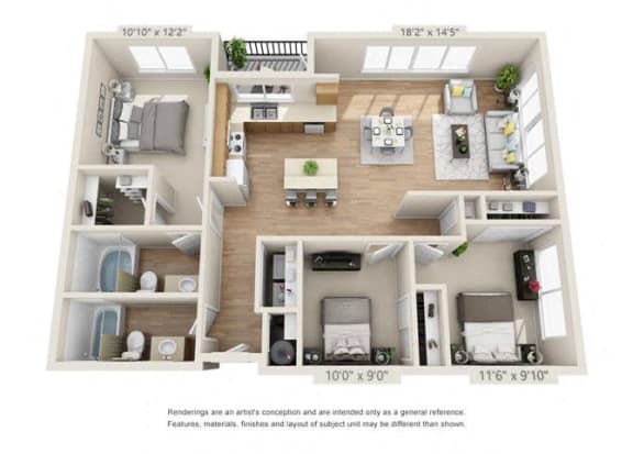 Three Bedroom Three Bedroom at 206, Hillsboro, OR