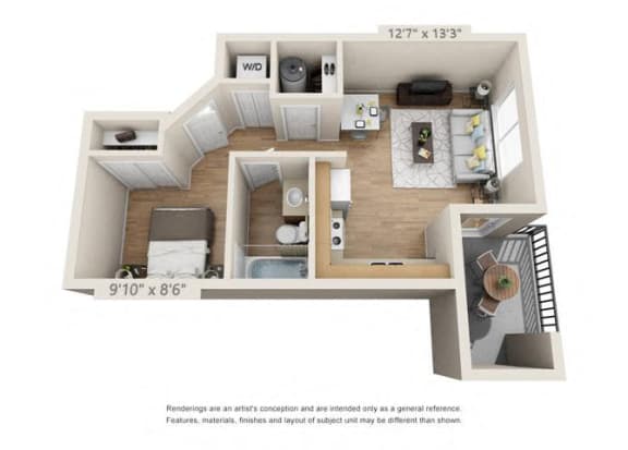 Studio Studio at 206 Apartments, Hillsboro