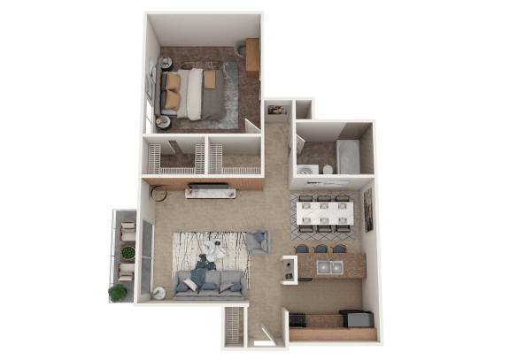 1 Bed 1 Bath Floor Plan at Orion 59