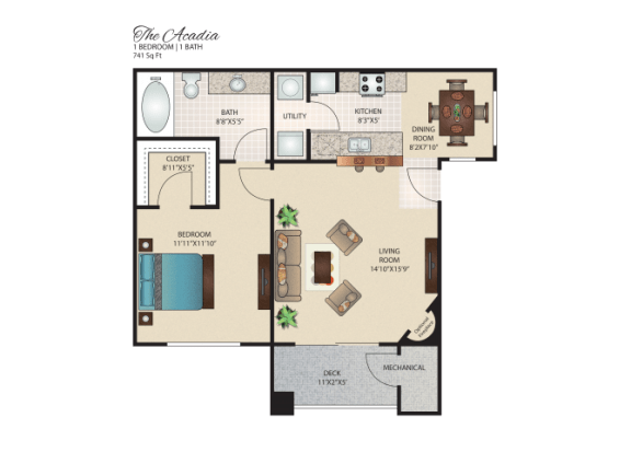 The Acadia Floor Plan at Sunstone, Las Vegas, NV, 89147