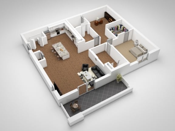 1 Bed - 1 Bath |1,080 sq. ft. A2