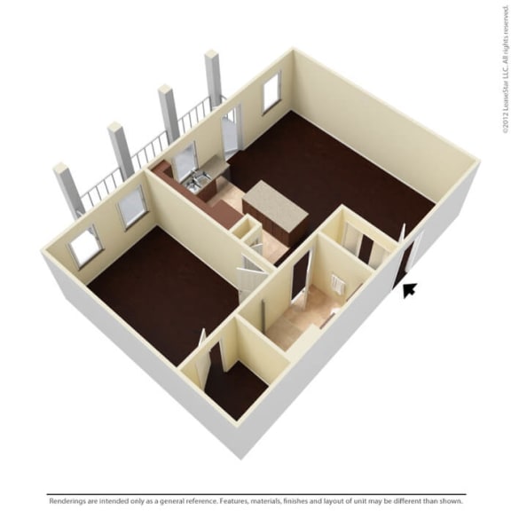 A2 floor plan 3D