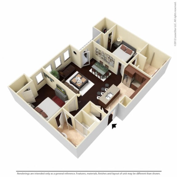 B1 floor plan 3D