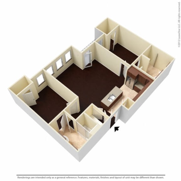 B2 floor plan 3D
