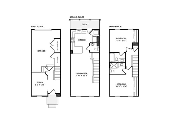 Two Bedroom Two and half Bathroom