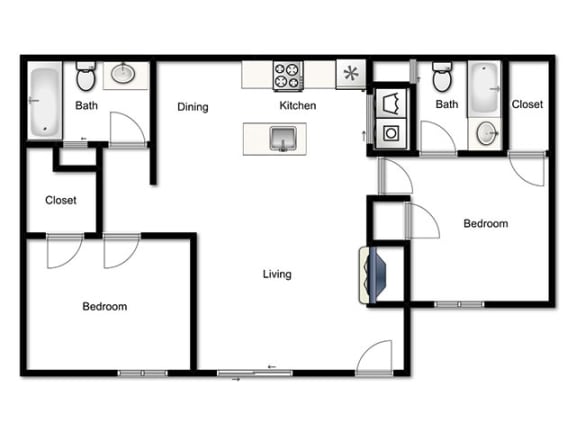 B2 Floor Plan at 5400 Vistas, Las Vegas, NV