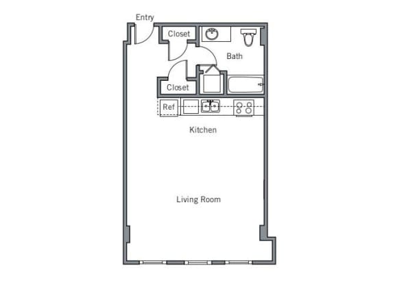 11CLB Floor plan at The Wyatt, Portland, OR, 97209