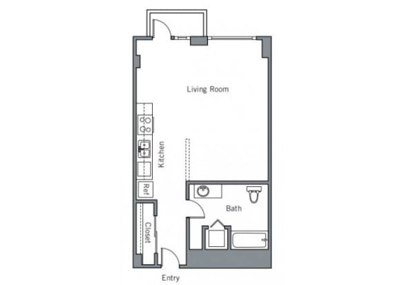 11CLI floor plan at The Wyatt, Portland, 97209