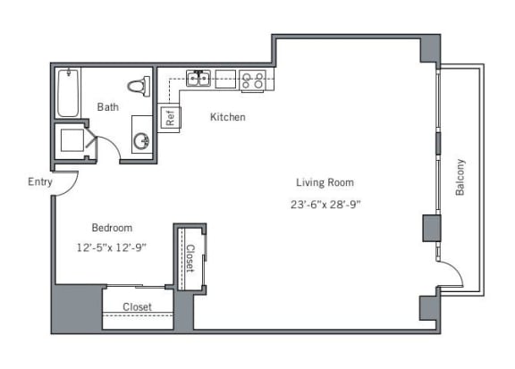 11CLW Floor plan at The Wyatt, Portland, OR, 97209