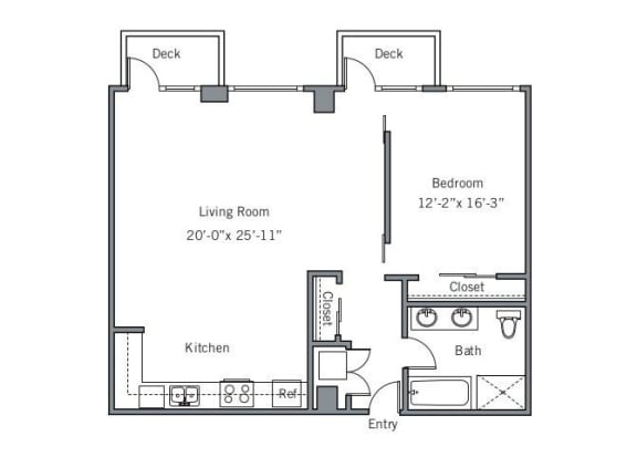 Floor Plan  11CLX Floor plan.at The Wyatt, Portland, 97209