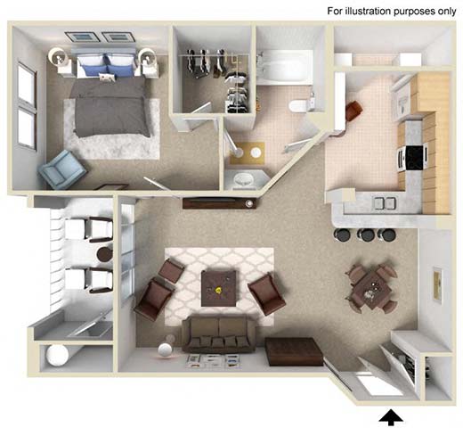 854 sq.ft. BALBOA Floor plan, at Terra Vista, California, 91913