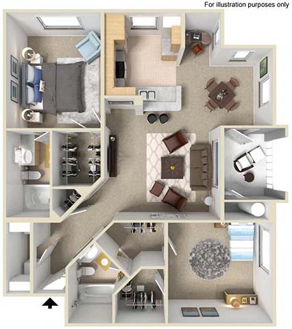 1098 sq.ft. CORONADO Floor plan, at Terra Vista, Chula Vista, California