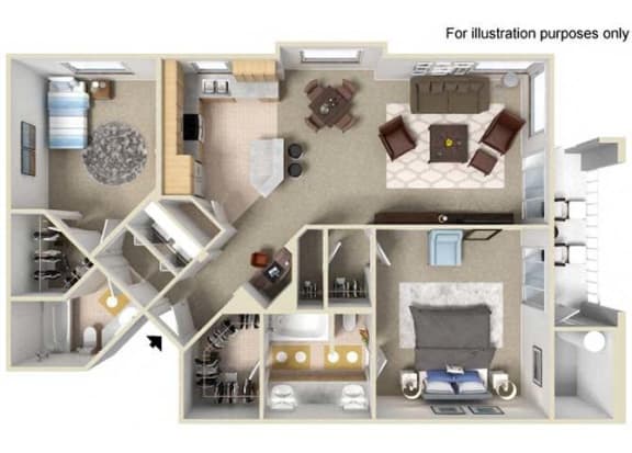 1274 sq.ft. DEL MAR Floor plan, at Terra Vista, CA, 91913