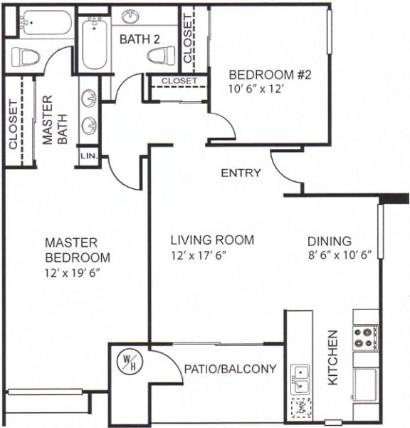 Floor Plan  F 1,027 SF Mira Crest Casa Capricorn