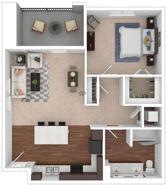 Floor Plan  One Bedroom - 5