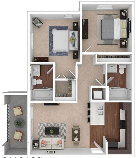Floor Plan  Two Bedroom - 1