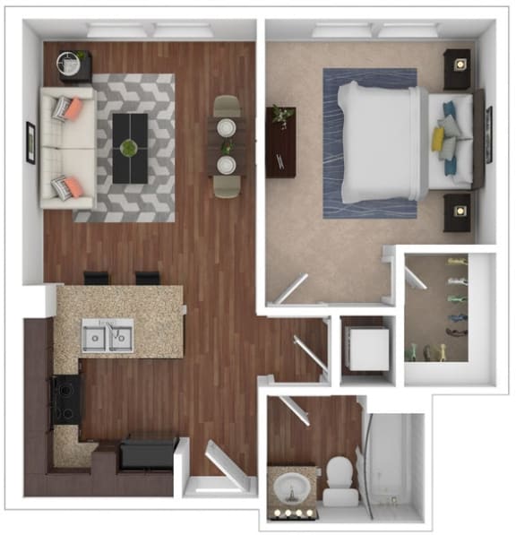 Floor Plan  One Bedroom - 1