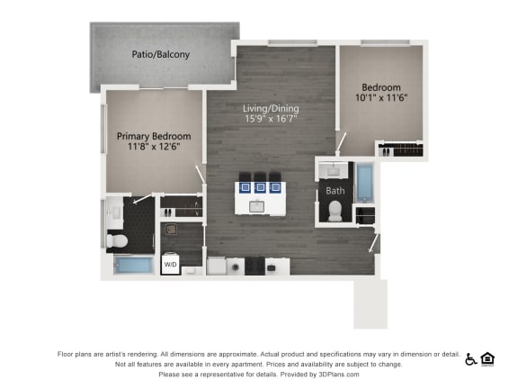 B.3 Floor Plan B.3 Floor Plan at Quattro, Salt Lake City, UT, 84111