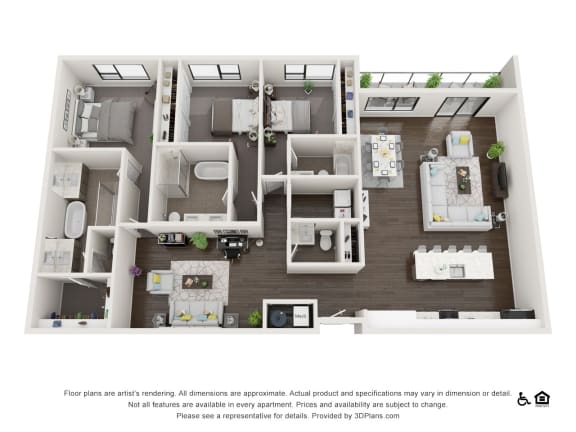 Three Bedroom Three Bedroom