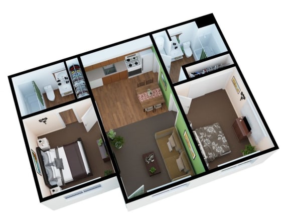 Two bedroom two bathroom