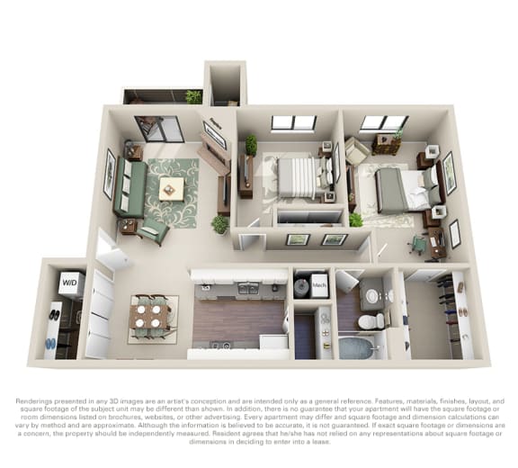 Floor Plan Alder 1 Bed 1 Bath