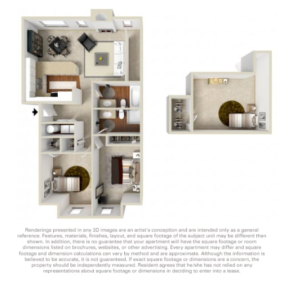 The Woodlands 2 bedroom loft
