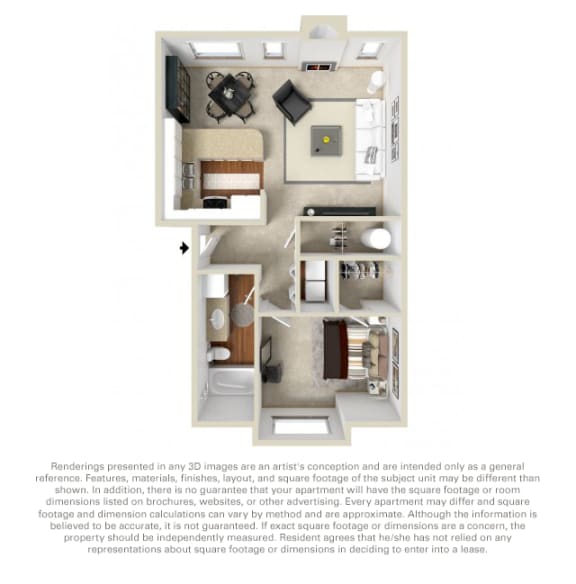 The Woodlands 1 bed 1 bath