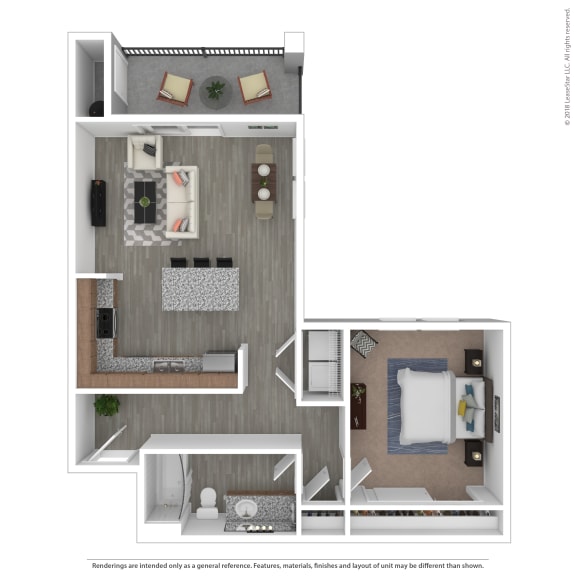 1D Floor Plan at Edgewater at the Cove, Oregon City, OR, 97045
