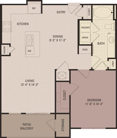 A3 Floor Plan at District 28, Houston
