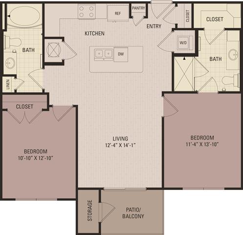 B1 Floor Plan at District 28, Texas
