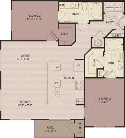 Floor Plan  C3 Floor Plan at District 28, Texas, 77054