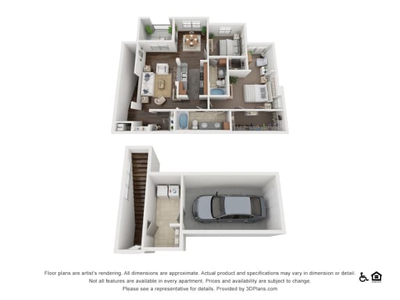 B7 Floor Plan B7 Floor Plan at Villas at Stone Oak Ranch, Austin, TX