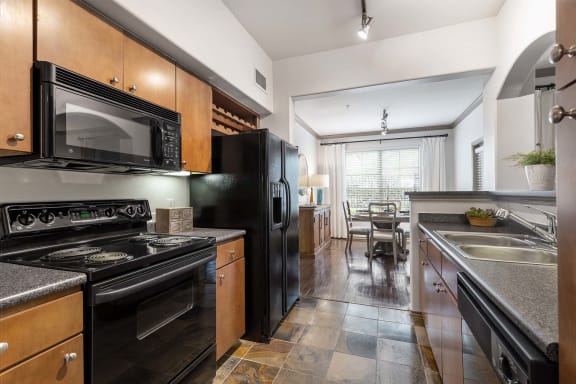 Black Appliance Package at Villas at Stone Oak Ranch, Texas, 78727