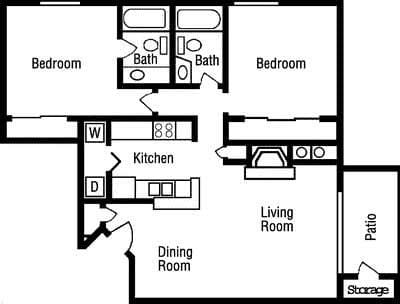 Two bedroom Two bathroom