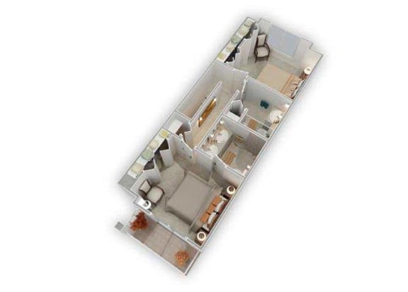 Spinnaker second level floor plan 3D