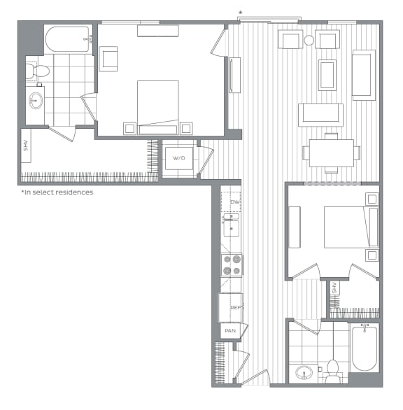 Two bedroom Two bathroom
