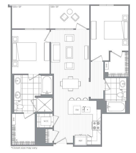 Two bedroom Two bathroom
