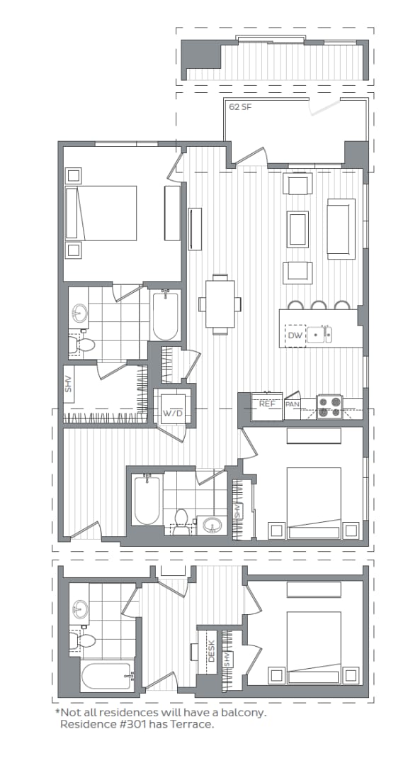 Two bedroom Two bathroom