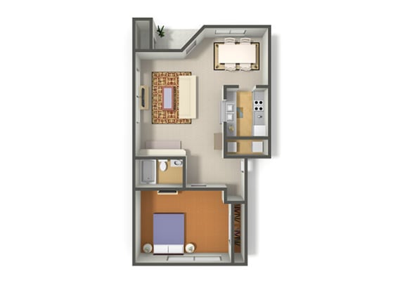 Floor Plan  Floor Plan 1 Bdr at Dolce by the Lakes, Las Vegas, 89117