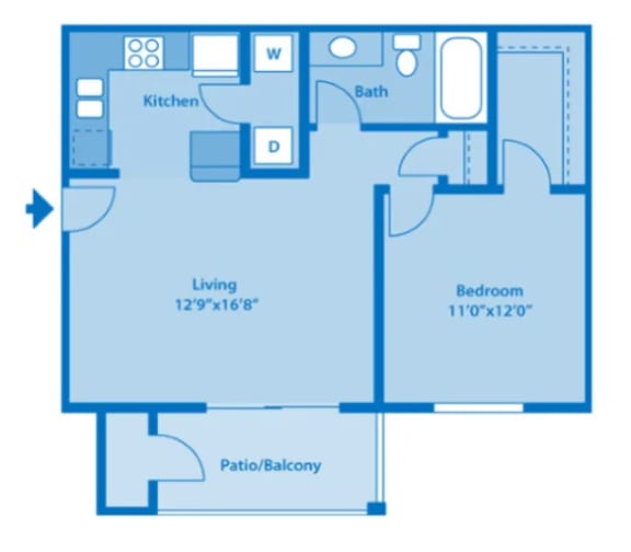 Floor Plan 1B | One Bedroom