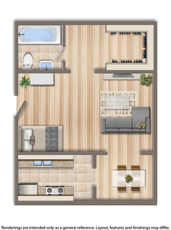 studio apartment floor plan at 2801 pennsylvania apartments in washington dc