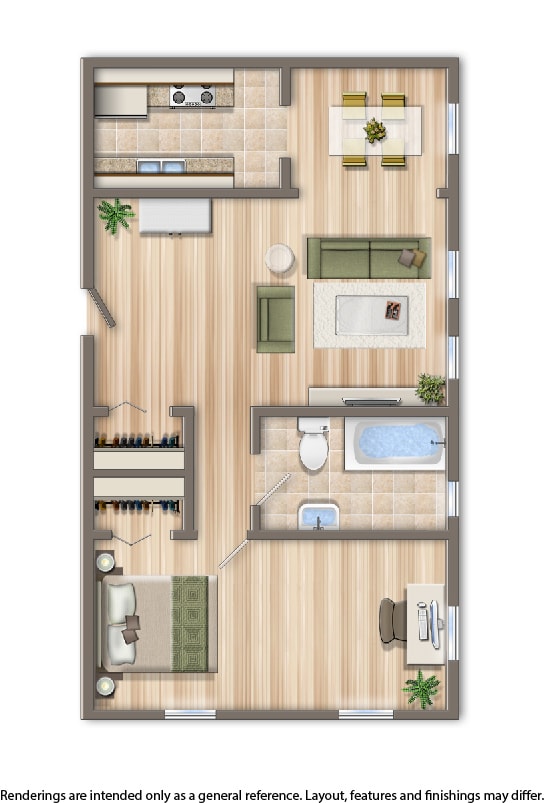 2801 pennsylvania one bedroom floor plan