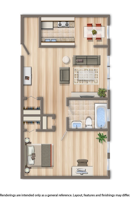3101 Pennsylvania 1 bedroom floor plan